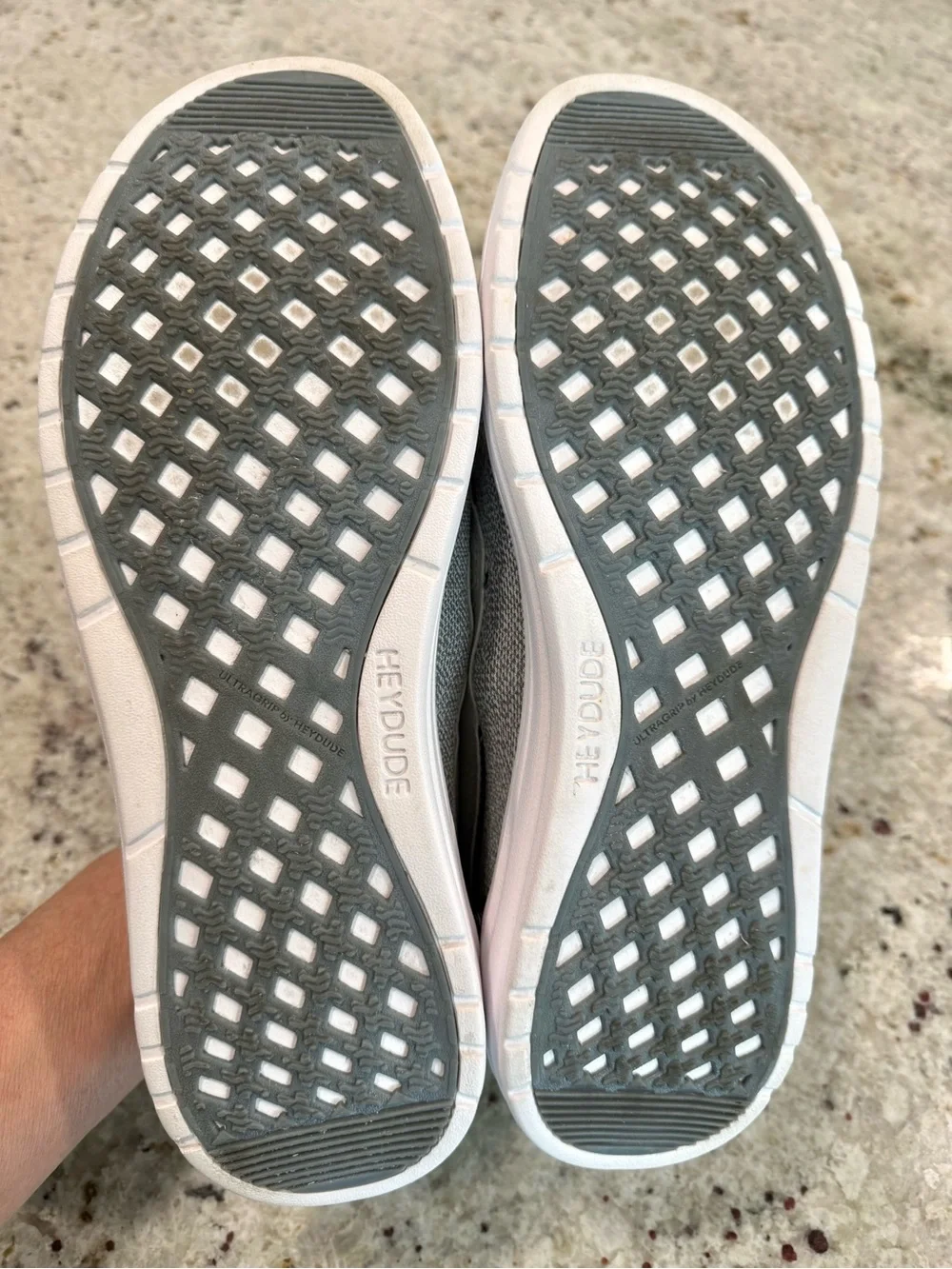 HEYDUDE Welsh Grip Classic Mesh Men's Boat Shoe - Grey/Navy